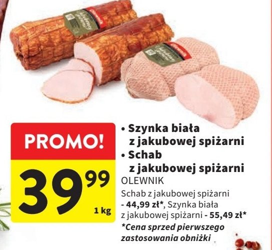 Szynka biała Olewnik z jakubowej spiżarni promocja w Intermarche