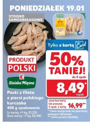 Paski z fileta z piersi polskiego kurczaka promocja w Kaufland