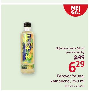 Napój kombucha jaśmin Forever young promocja w Rossmann