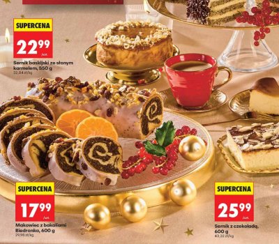 Makowiec z bakaliami Biedronka, 600 g promocja w Biedronka