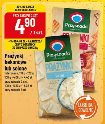 Prażynki bekonowe lub solone Aksemsnack promocja w POLOmarket