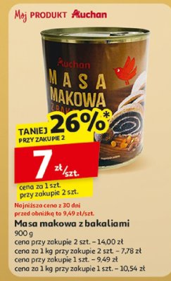 Masa makowa z bakaliami Auchan promocja w Auchan