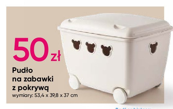 Pudełko na zabawki z pokrywą 53.4 x 39.8 x 37 cm promocja w Pepco