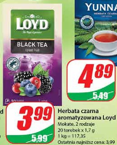 Herbata forest fruit Loyd tea the magic experience promocja