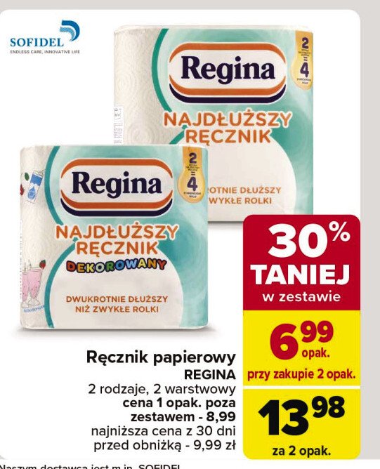 Ręcznik kolorowe dekoracje Regina najdłuższy ręcznik promocja