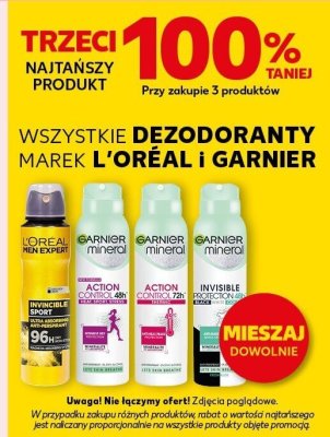 Dezodorant L'Oreal Garnier wszystkie rodzaje promocja w Kaufland