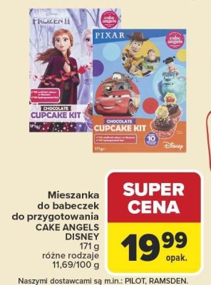 Mieszanka do babeczek Disney różne rodzaje Cake Angels promocja w Carrefour Market