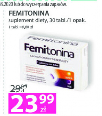 Kapsułki łagodzące objawy menopauzy Femitonina promocja