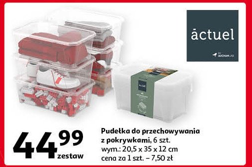 Pudełka do przechowywania z pokrywkami Actuel promocja