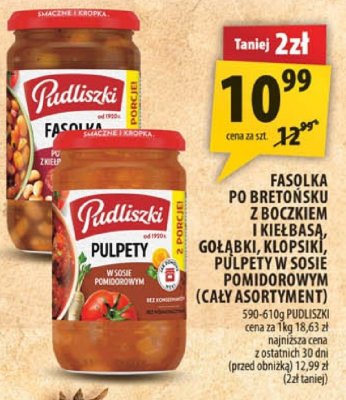Fasolka po bretońsku z boczkiem i kiełbasą Pudliszki promocja w Arhelan