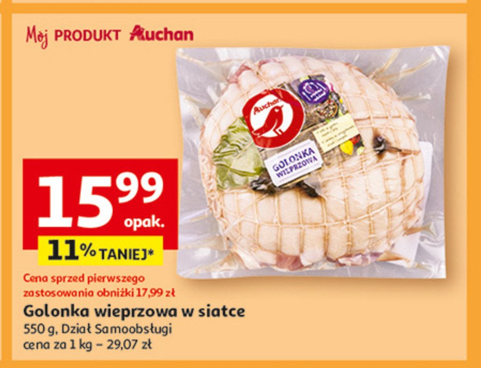 Golonka wieprzowa w siatce Auchan promocja