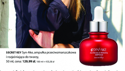 Ampułka do twarzy przeciwzmarszczkowa i rozjaśniająca Secret key syn-ake promocja