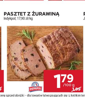 Pasztet z żurawiną Indykpol promocja w Stokrotka