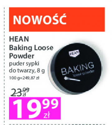 Puder do twarzy sypki Hean baking loose powder Hean cosmetics promocja
