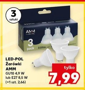 Żarówki gu10 4.9w Led-pol promocja w Kaufland