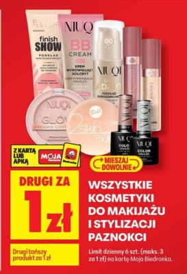 Kosmetyki do makijażu i stylizacji paznokci wszystkie rodzaje promocja w Biedronka