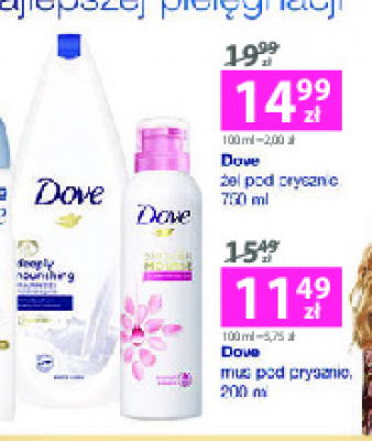 Mus do mycia ciała z olejkiem różanym Dove shower mousse promocja
