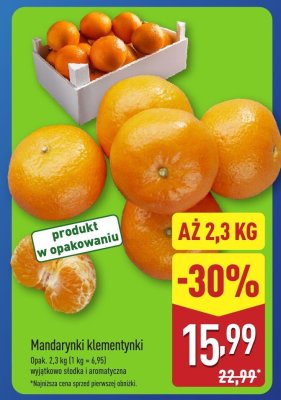 Mandarynki klementynki promocja w Aldi