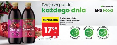 Suplement diety EkaMedica, 500 ml: granat, żurawina promocja w Biedronka