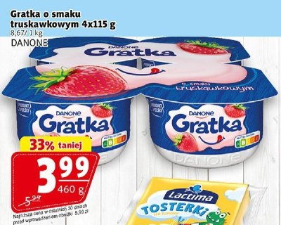 Gratka o smaku truskawkowym Danone 4x115 g promocja w Prim Market