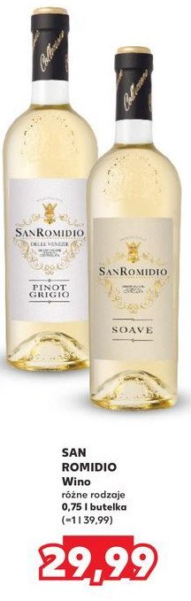 Wino SAN ROMIDIO PINOT GRIGIO DRY promocja w Kaufland