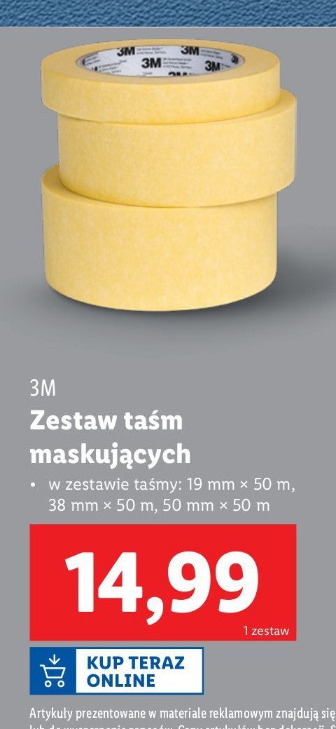 Taśma maskująca 3m promocja