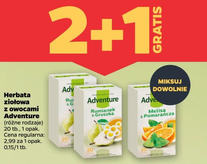 Herbata rumianek & gruszka Adventure promocja w Netto