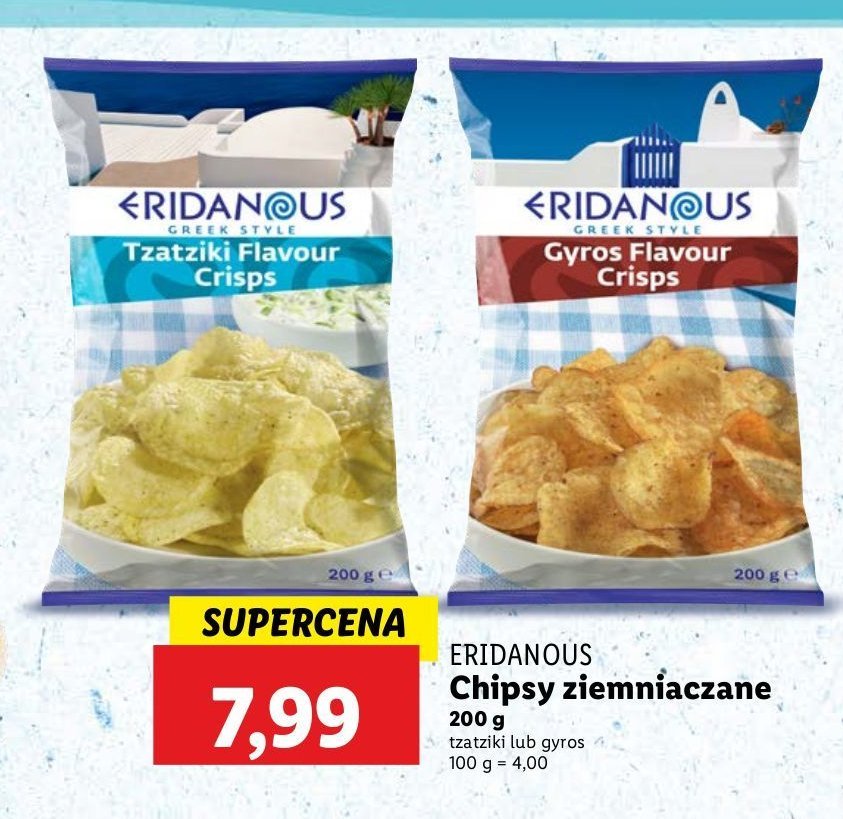 Chipsy tzatzinki flavour Eridanous promocja w Lidl