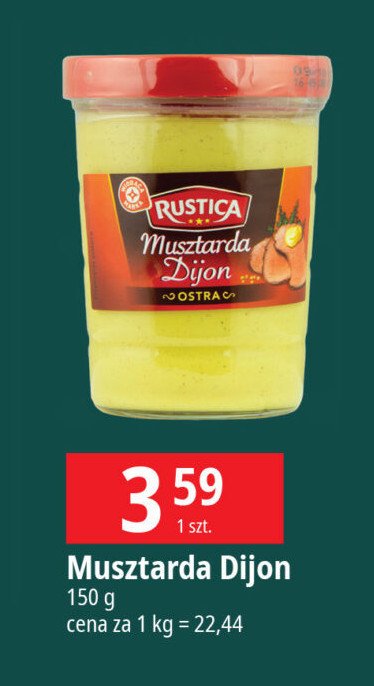 Musztarda dijon Wiodąca marka rustica promocja w Leclerc