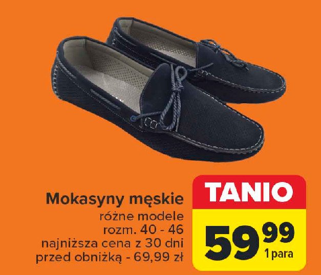 Mokasyny męskie 40-46 promocja