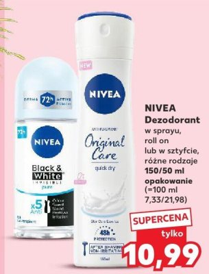 Dezodorant w sprayu, roll on lub w sztyfcie różne rodzaje Black & White promocja w Kaufland