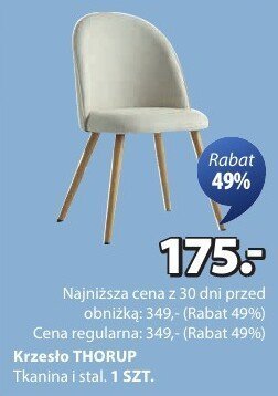 Krzesło THORUP, tkanina i stal, 1 szt. promocja w Jysk