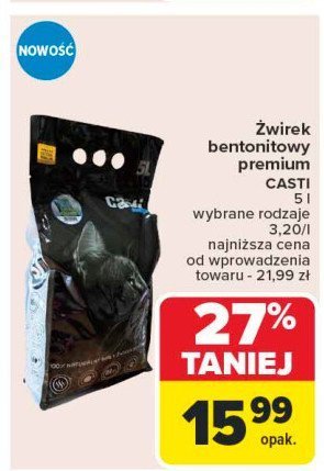 Żwirek dla kota bentonitowy Casti promocja