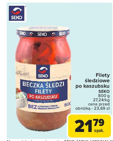 Filety śledziowe po kaszubsku Seko promocja