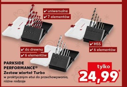 Zestaw wierteł hss Parkside performance promocja w Kaufland