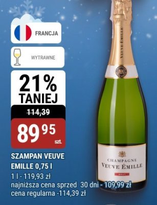 Szampan Veuve Emille 0,75 l promocja w bi1