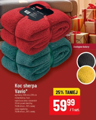 Koc sherpa 200 x 220 cm promocja w POLOmarket