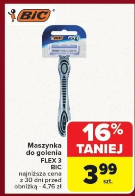 Maszynka do golenia FLEX 3 BIC promocja w Carrefour Market