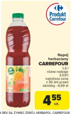 Napój herbaciany mango Carrefour sensation promocja