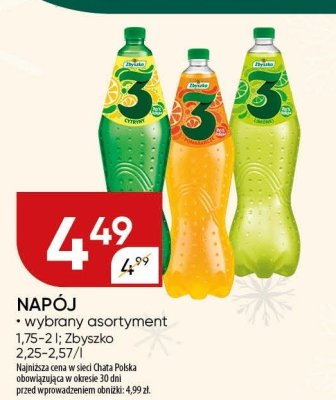 Napój wybrany asortyment promocja w Chata Polska