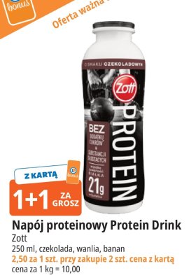 Napój proteinowy Protein Drink Zott czekolada promocja w Leclerc