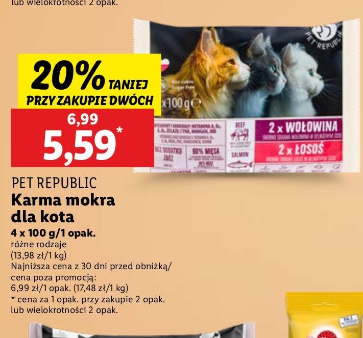 Karma dla kota wołowina + łosoś Pet republic promocja