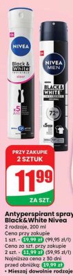 Antyperspirant spray Black&White Nivea promocja w Dino