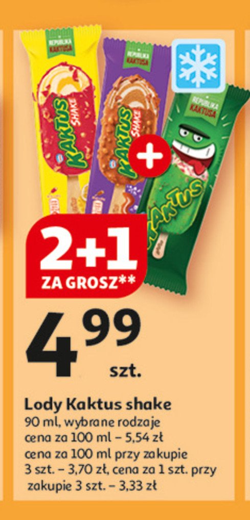 Lody shake śmietanka-słony karmel Nestle kaktus promocja