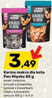 Karma mokra dla kota Pan Mięsko 85 g promocja w Bricomarche
