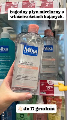 Płyn micelarny Mixa Micellar Water  promocja w Rossmann