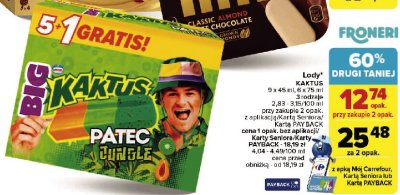 Lody big jungle patec Nestle kaktus promocja