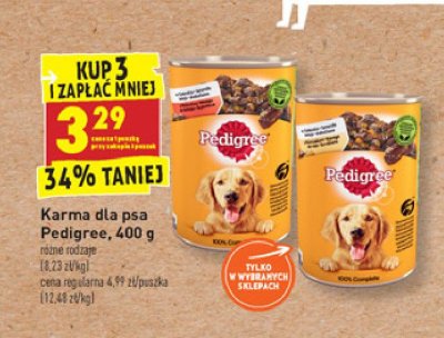 Karma dla psa wołowina w galaretce Pedigree promocja