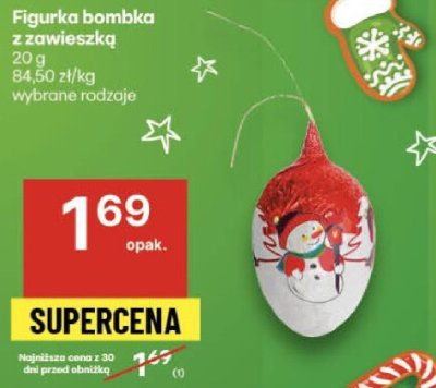 Figurka bombka z zawieszką promocja w Delikatesy Centrum
