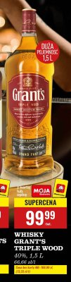 Whisky Grant's Triple Wood promocja w Biedronka